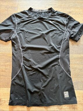 Nike Black Dri-FIT Pro Combat Short Sleeve Athletic Top
